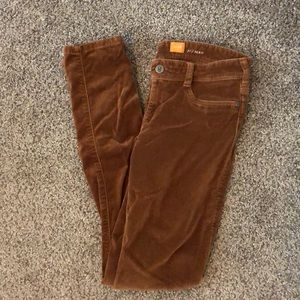 Anthropologie Pilcro velvet jeggings